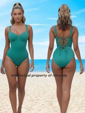 NWT Ta3 XS regular/long cup B/C emerald LIFTY shaping swimsuit